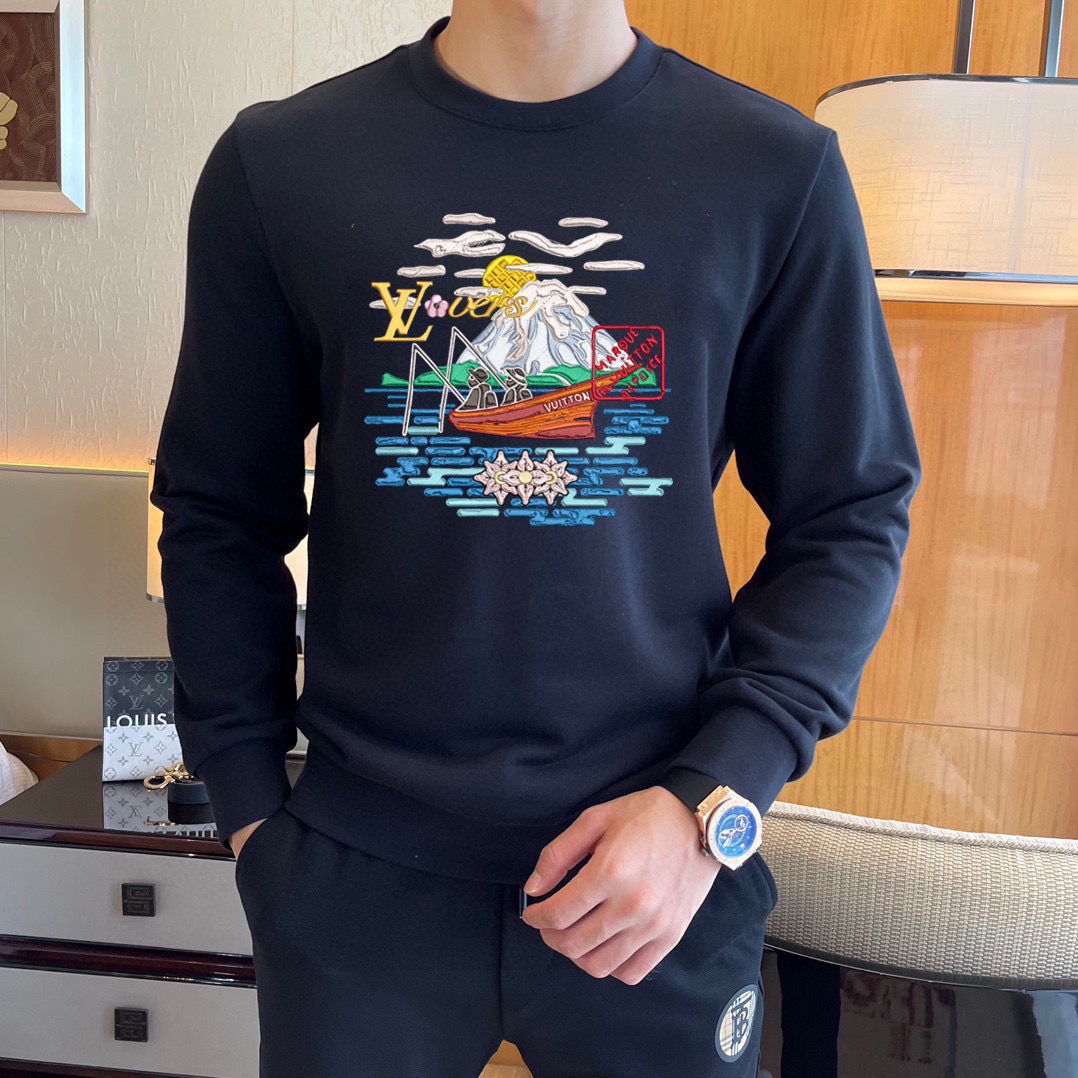 P100 Marca: LV (Fat Man Gospel) 2026ss última sudadera de manga larga y cuello redondo a principios de primavera, a la …