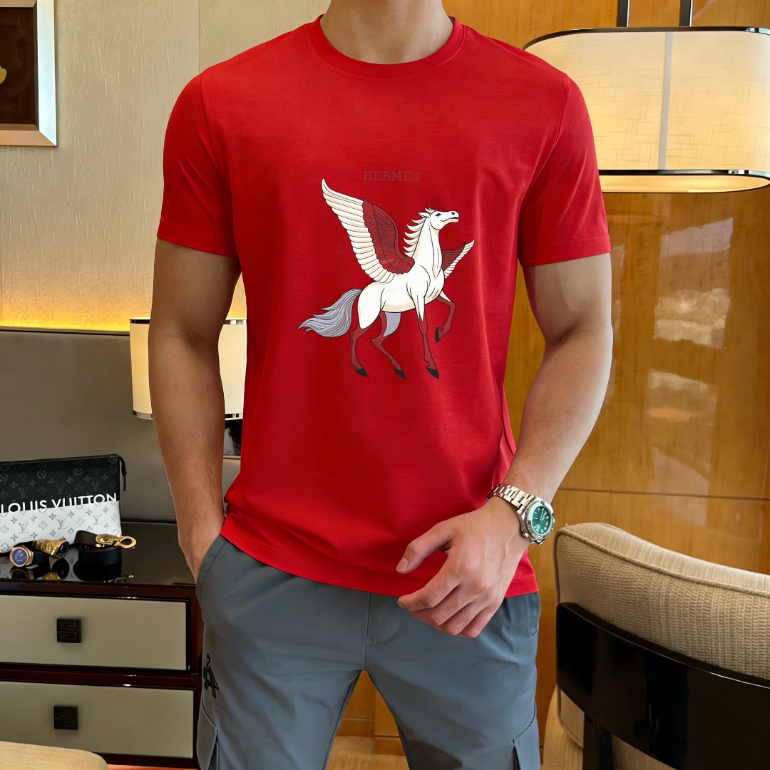 Hermès 品牌： 爱马仕 (胖子福音) 男士休闲短袖T恤 2026春夏新品