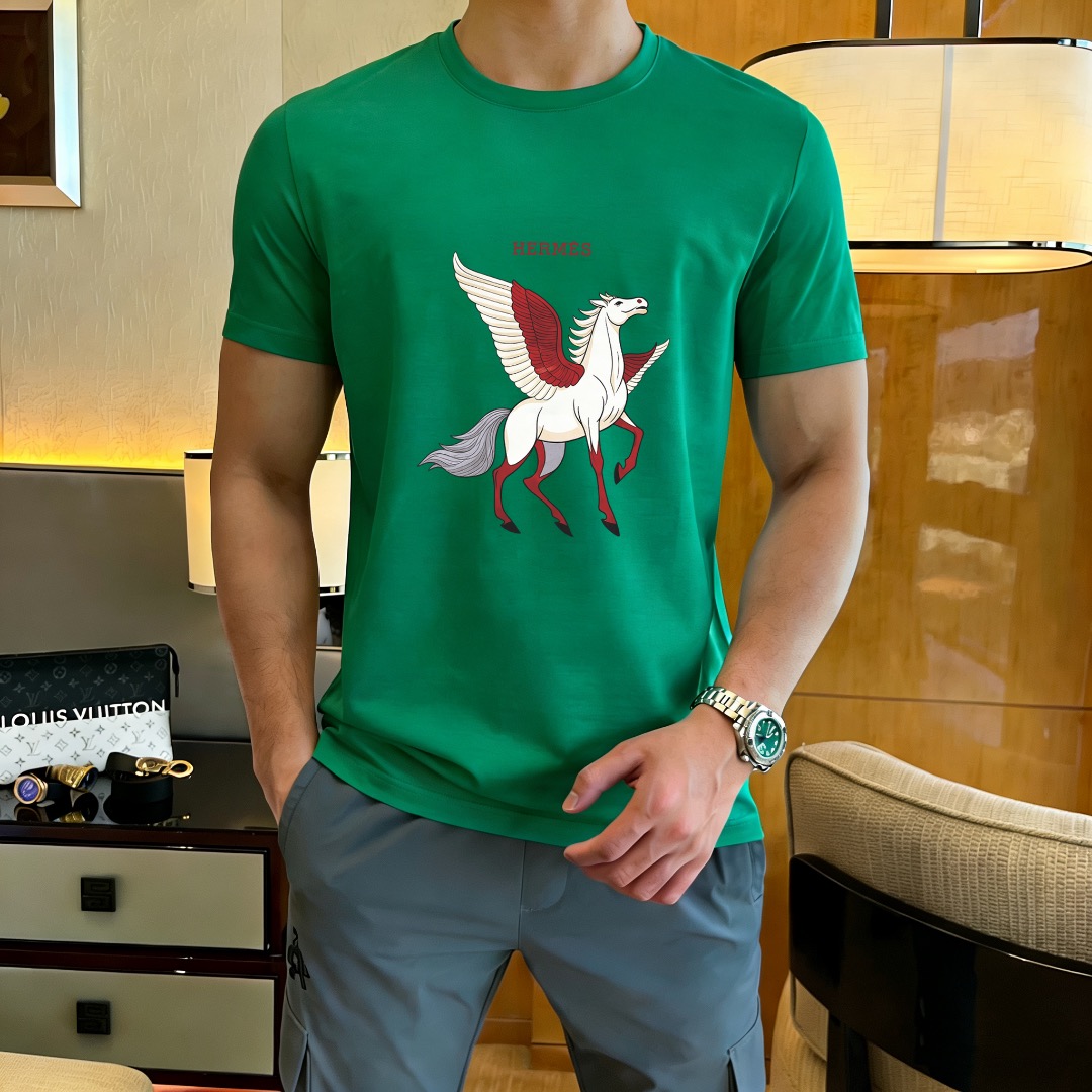 Hermès 品牌： 爱马仕 (胖子福音) 男士休闲短袖T恤 2026春夏新品