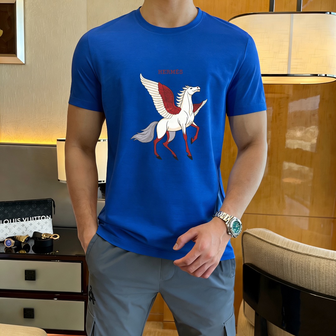 Hermès 品牌： 爱马仕 (胖子福音) 男士休闲短袖T恤 2026春夏新品