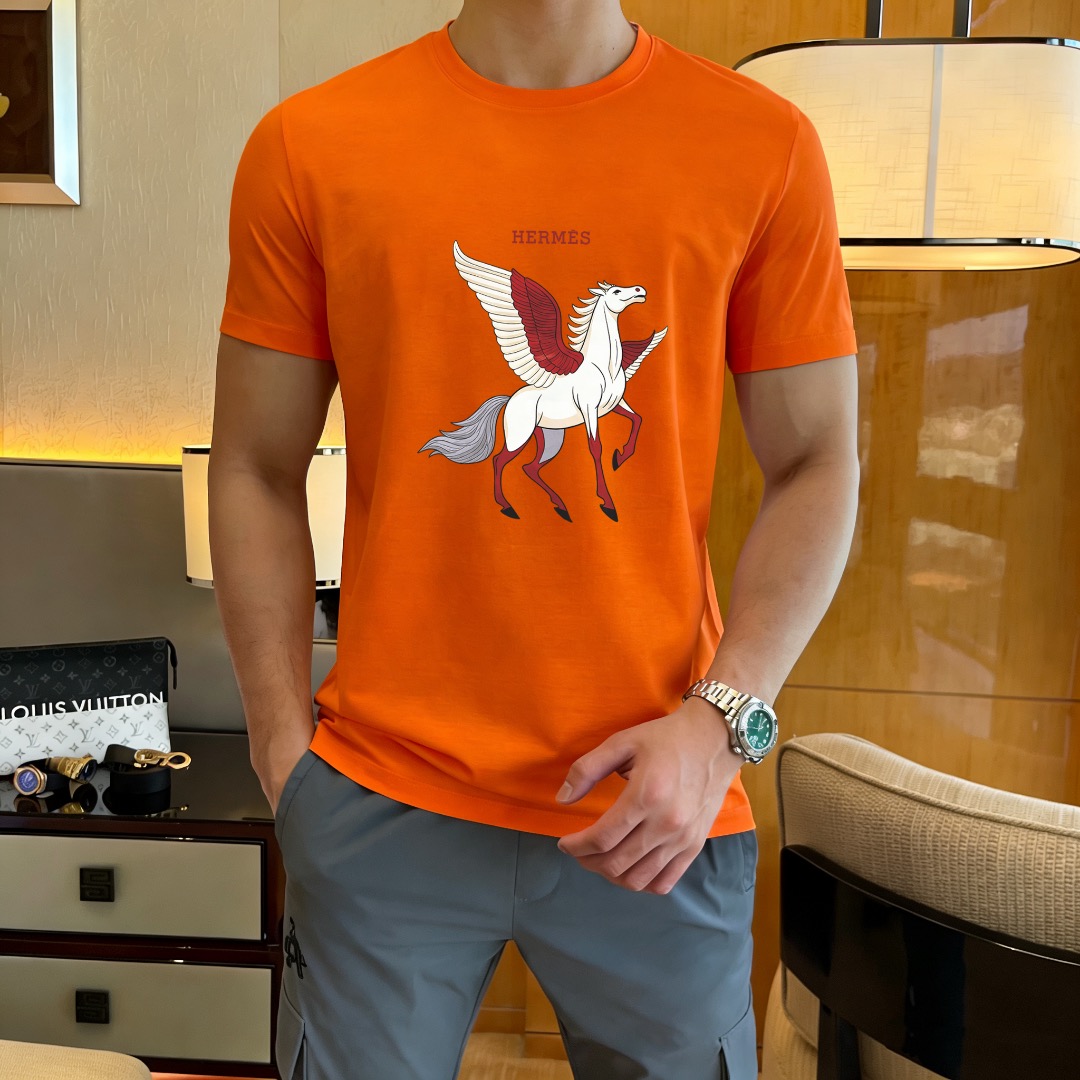 Hermès 品牌： 爱马仕 (胖子福音) 男士休闲短袖T恤 2026春夏新品