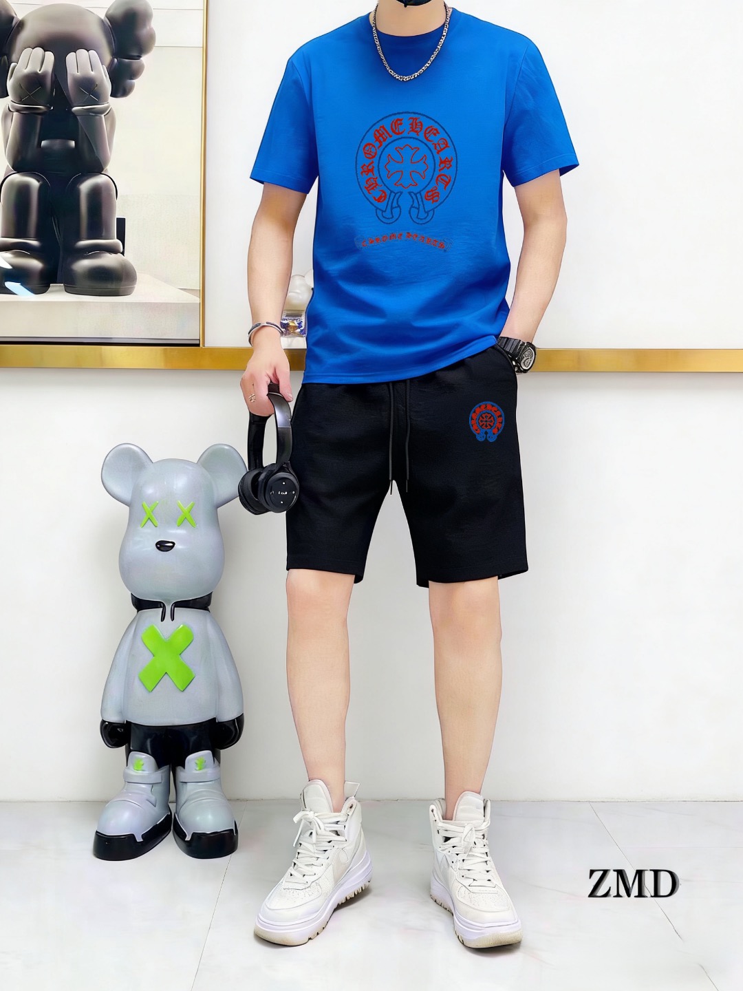 Chrome Hearts 品牌：克罗心 2026新款男士短袖短裤套装 销售 市面高端版本 手感细腻柔软 让你穿着更加舒适 立体裁剪版型超赞 尺码:M-5XL下单请报身高体重