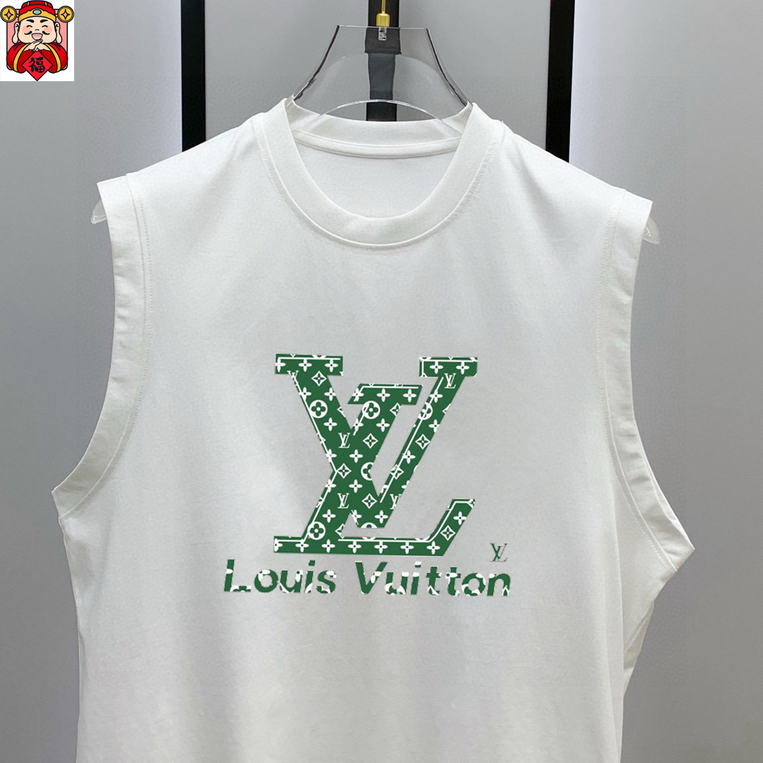 Unknown 品牌：LV 2026夏季新品背心T袖 简约款式 任何人都可以轻松驾驶 进口定制丝光棉面料 手软舒适有型 吸汗透气