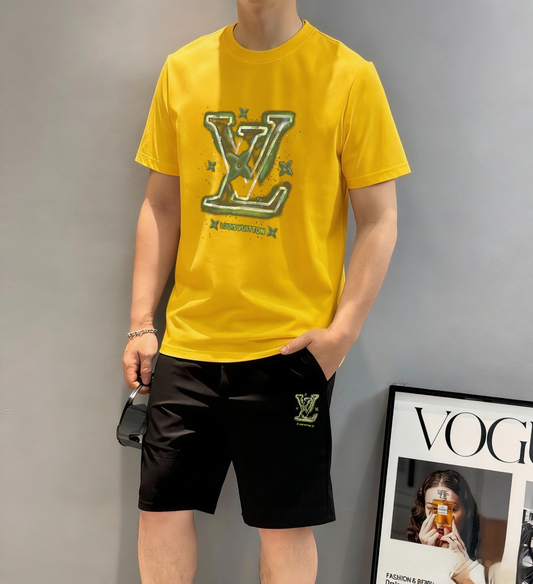 P120 Marca: LV 2026 ¡Nuevo traje corto de manga corta para hombre! ¡Ventas sincrónicas en el sitio web oficial! ¡Versió…