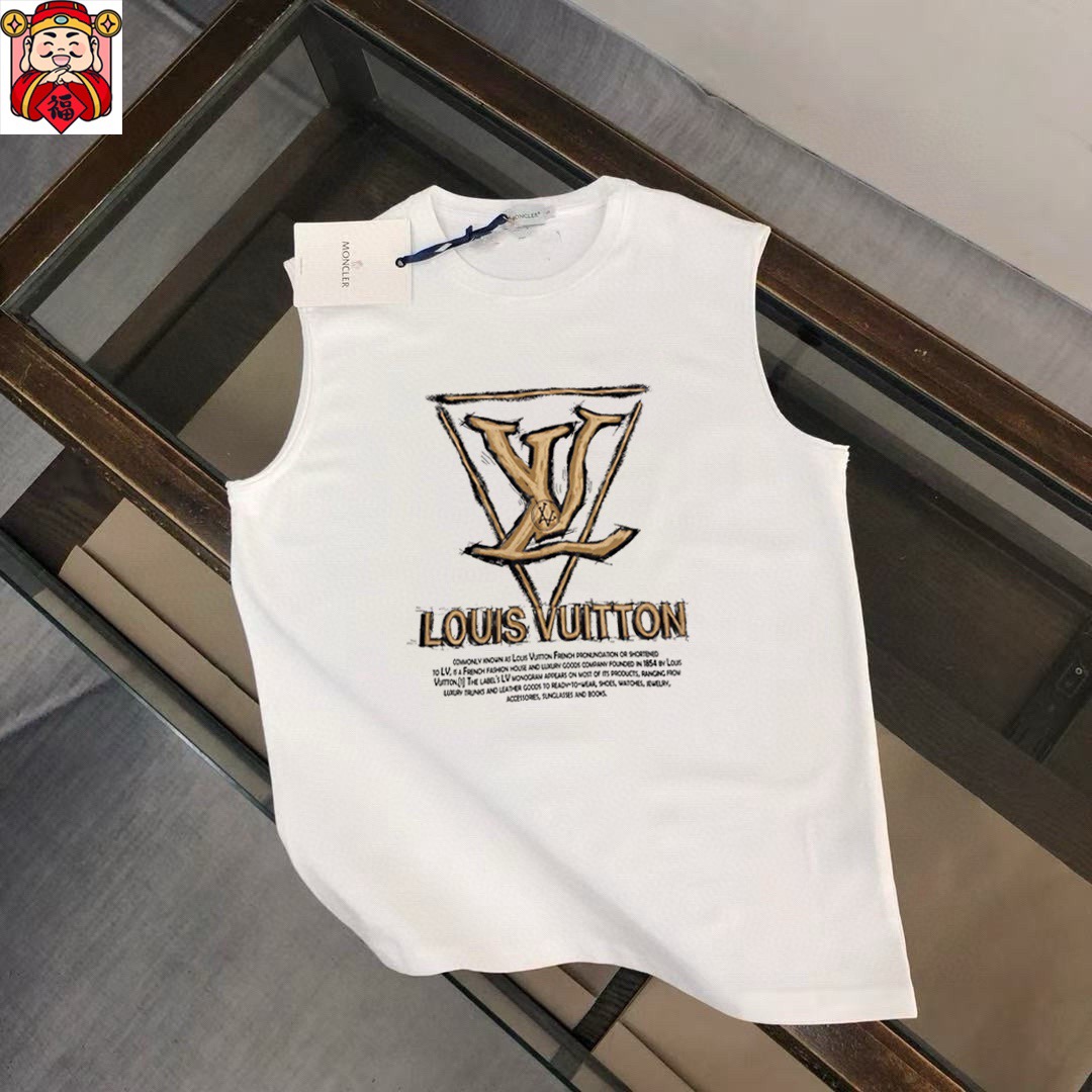 Unknown 品牌：LV 2026夏季新品背心T袖 简约款式 任何人都可以轻松驾驶 进口定制丝光棉面料 手软舒适有型 吸汗透气