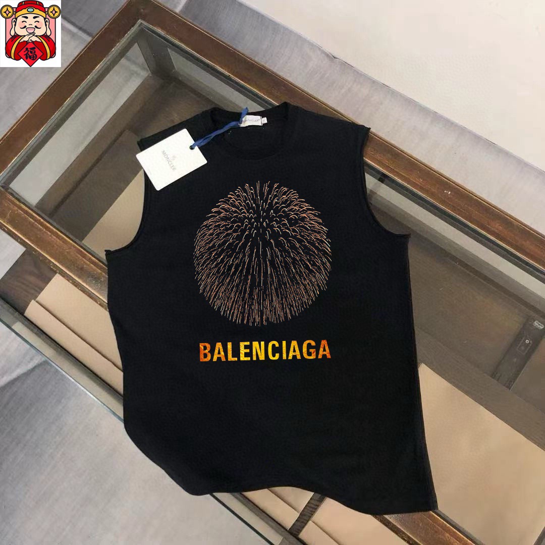 Balenciaga 品牌：巴黎世家 2026夏季新品背心T袖 简约款式 任何人都可以轻松驾驶 进口定制丝光棉面料 手软舒适有型 吸汗透气