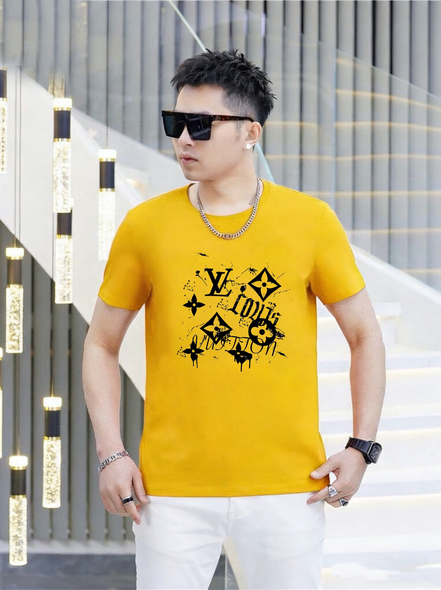 Louis Vuitton 品牌： LV (胖子福音) 男士休闲短袖T恤 2026春夏新品
