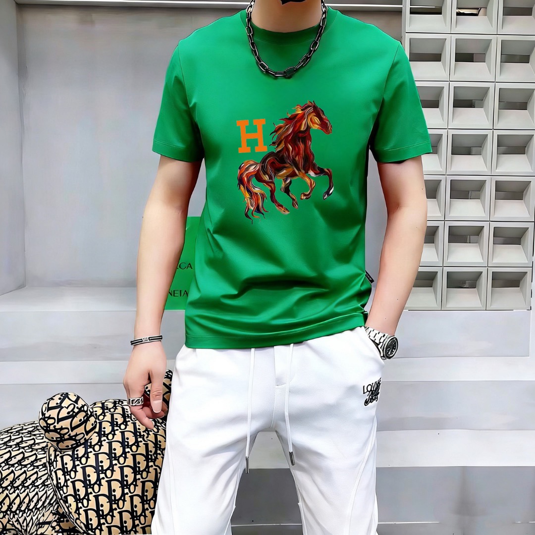 Hermès 品牌： 爱马仕 (胖子福音) 男士休闲短袖T恤 2026春夏新品