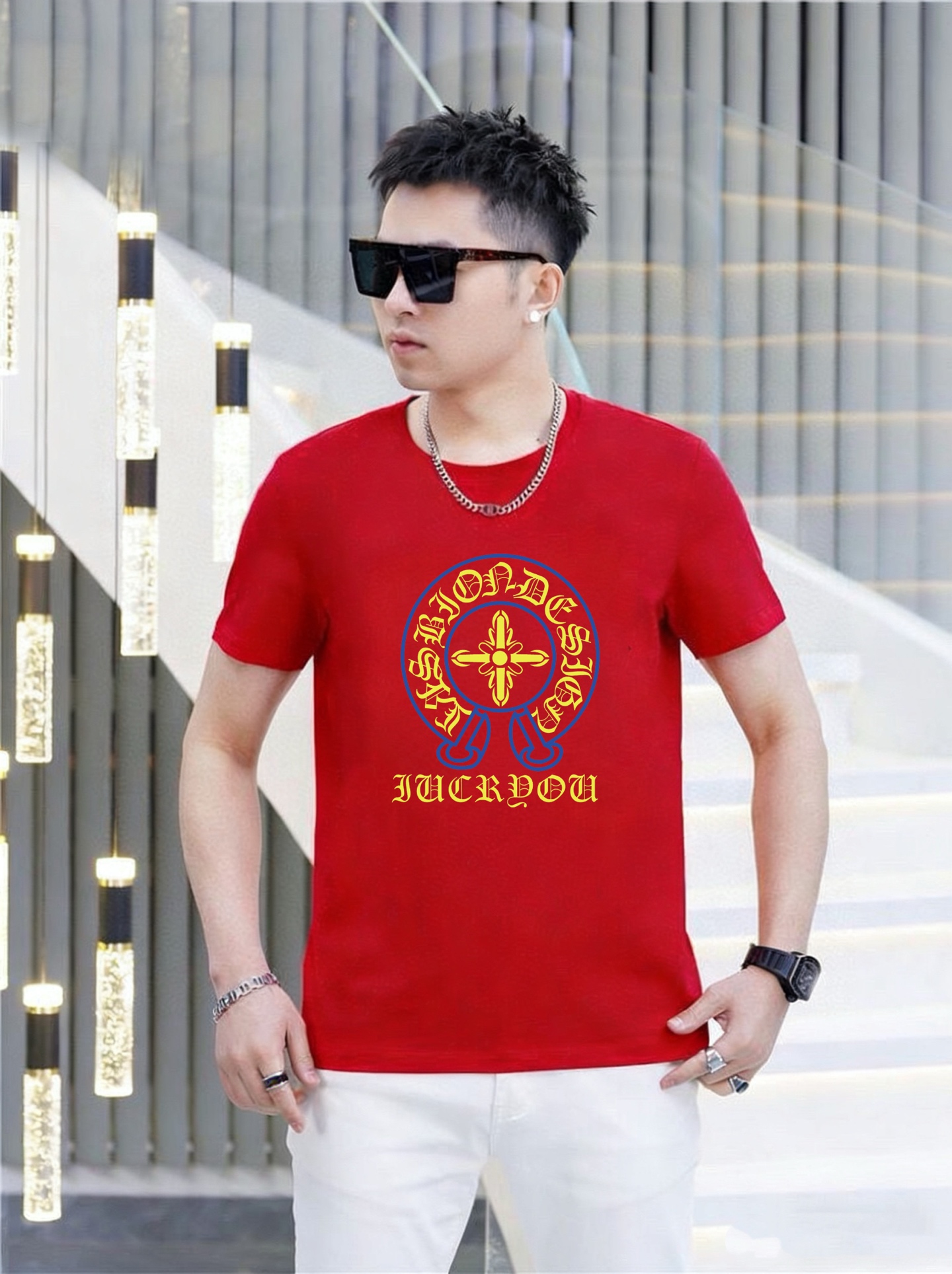 Chrome Hearts 品牌： 克罗心 (胖子福音) 男士休闲短袖T恤 2026春夏新品