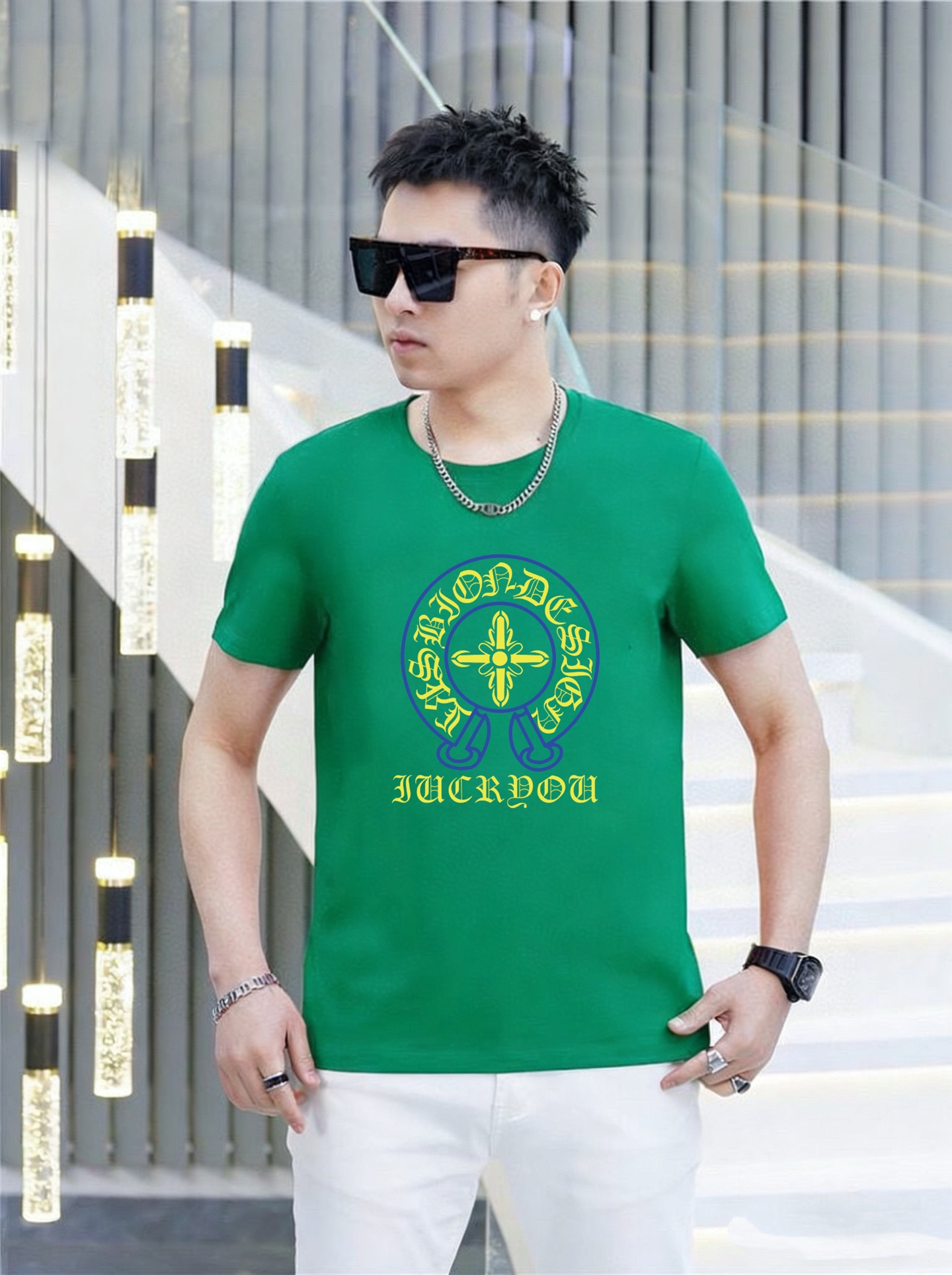 Chrome Hearts 品牌： 克罗心 (胖子福音) 男士休闲短袖T恤 2026春夏新品