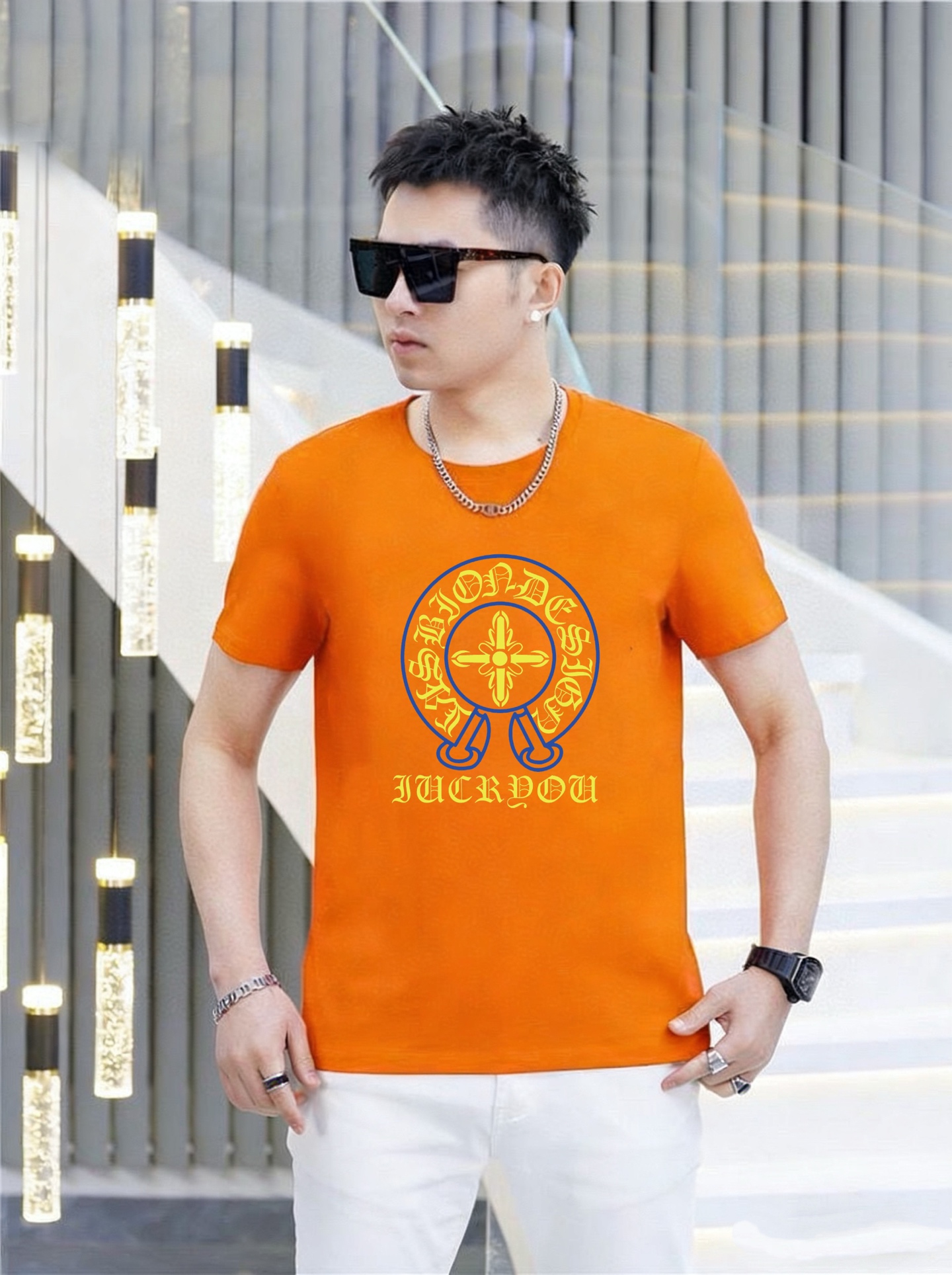 Chrome Hearts 品牌： 克罗心 (胖子福音) 男士休闲短袖T恤 2026春夏新品