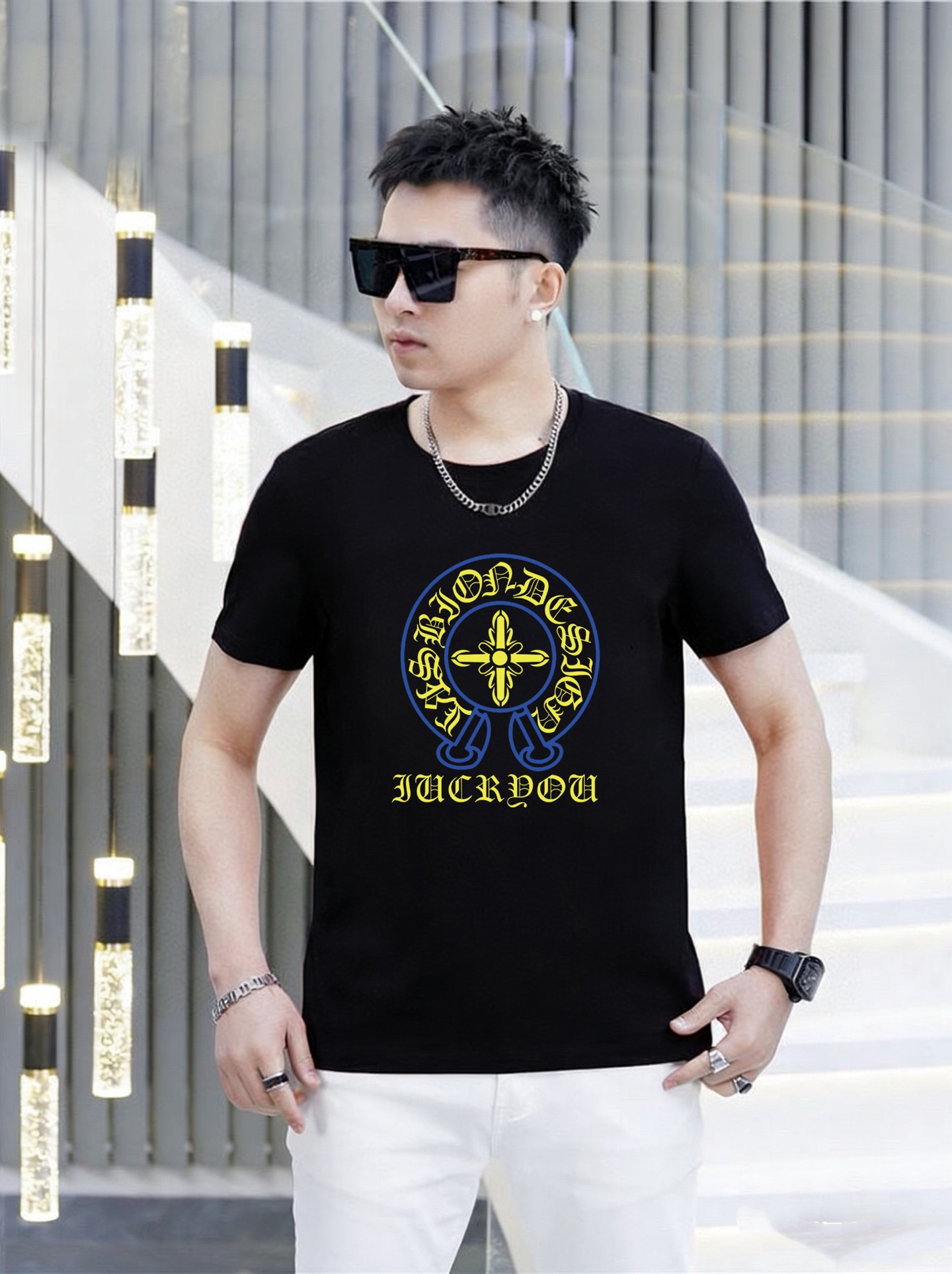 Chrome Hearts 品牌： 克罗心 (胖子福音) 男士休闲短袖T恤 2026春夏新品