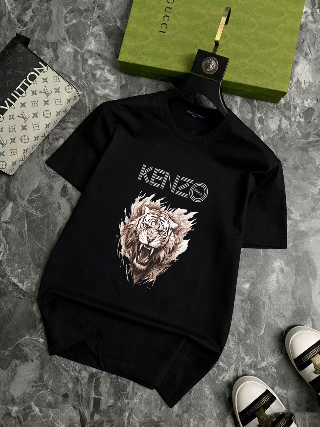 P70 Marca: KENZO (bendición para personas con sobrepeso) Camiseta de manga corta casual original para hombre,…