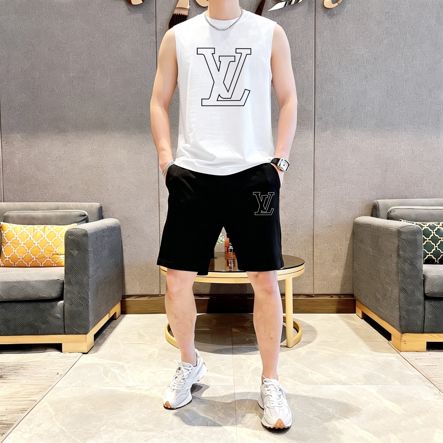 P120 Marca: LV 2026 Nuevo traje de chaleco de verano, estilo clásico y simple, cualquiera puede conducir fácilmente, te…
