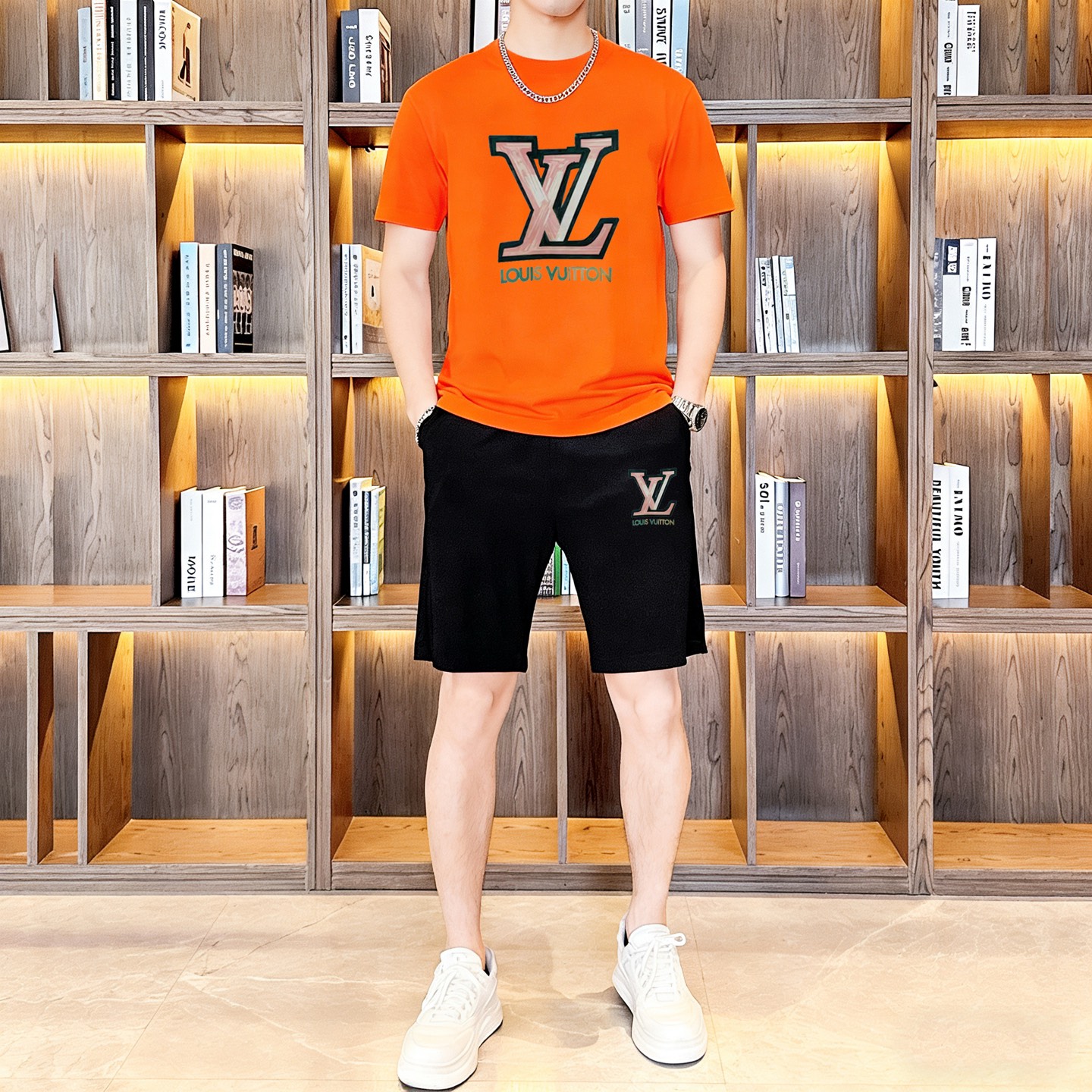 P120 Marca: LV 2026 ¡Nuevo traje corto de manga corta para hombre! ¡Ventas sincrónicas en el sitio web oficial! ¡Versió…