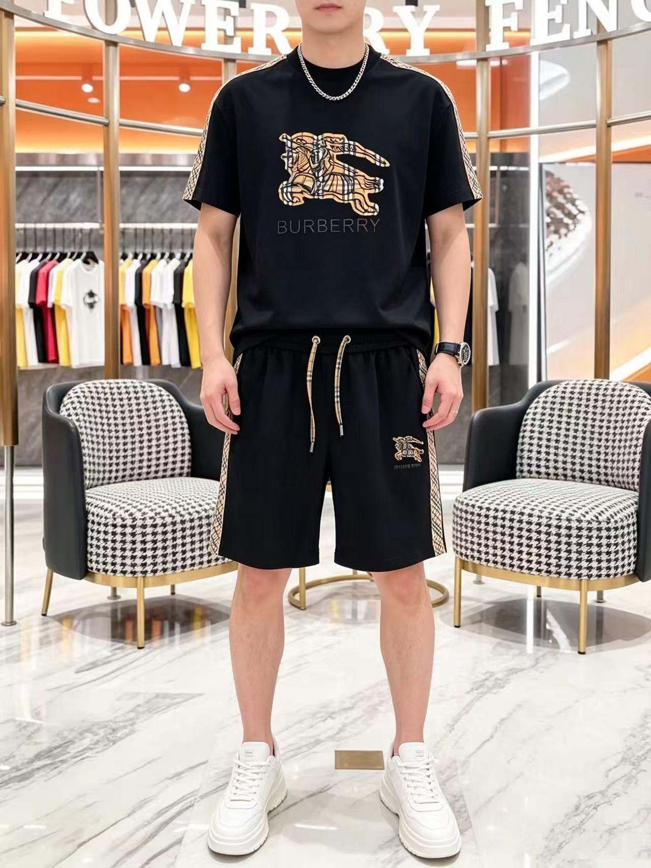 P290 Marca: LV 2026 último estilo de verano, mismo estilo para hombres y mujeres, traje de pantalones cortos de camiset…