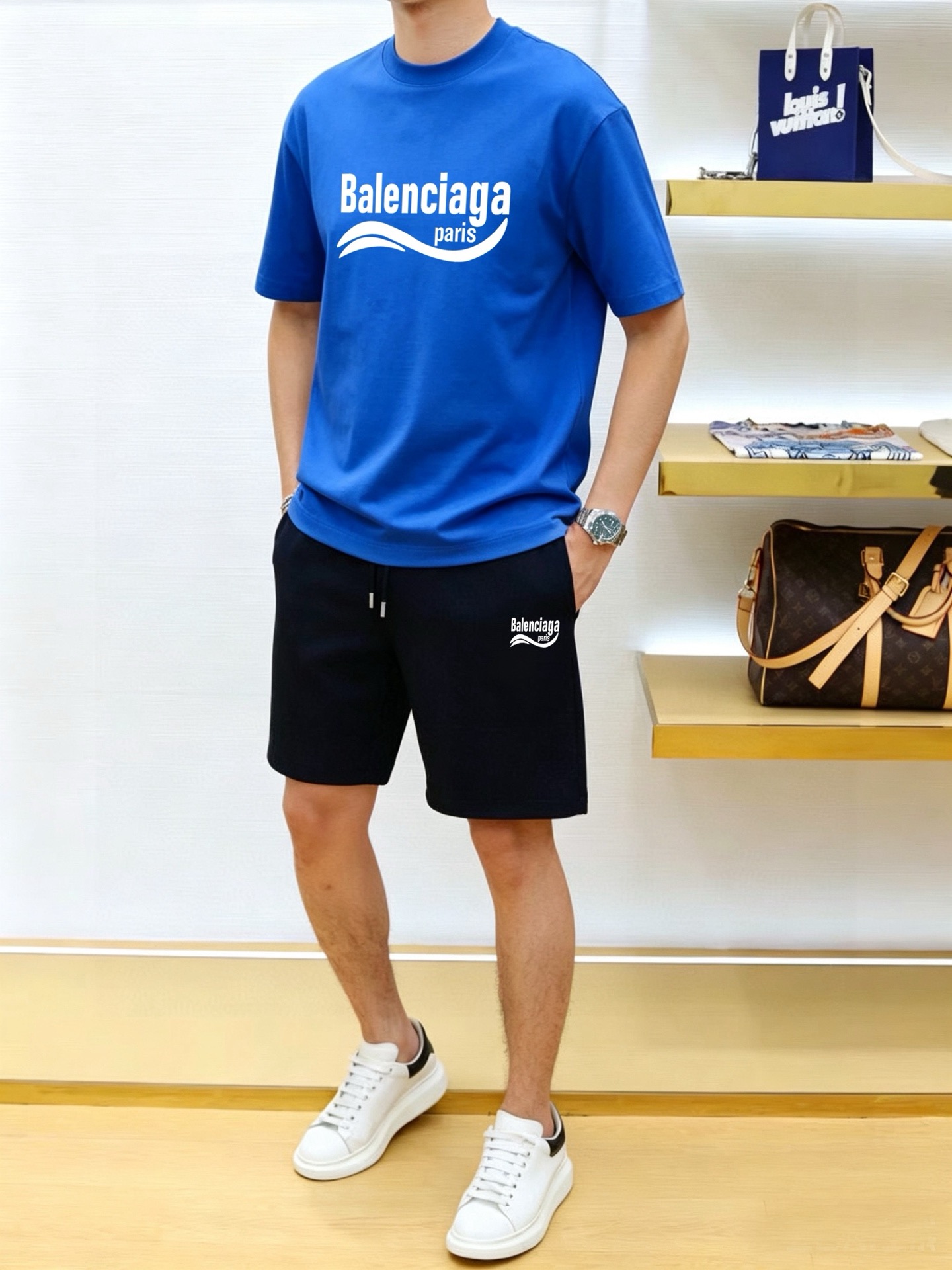P120 Marca: Balenciaga ¡Nuevo traje corto de manga corta para hombre 2026! ¡Ventas sincrónicas en el sitio web oficial!…