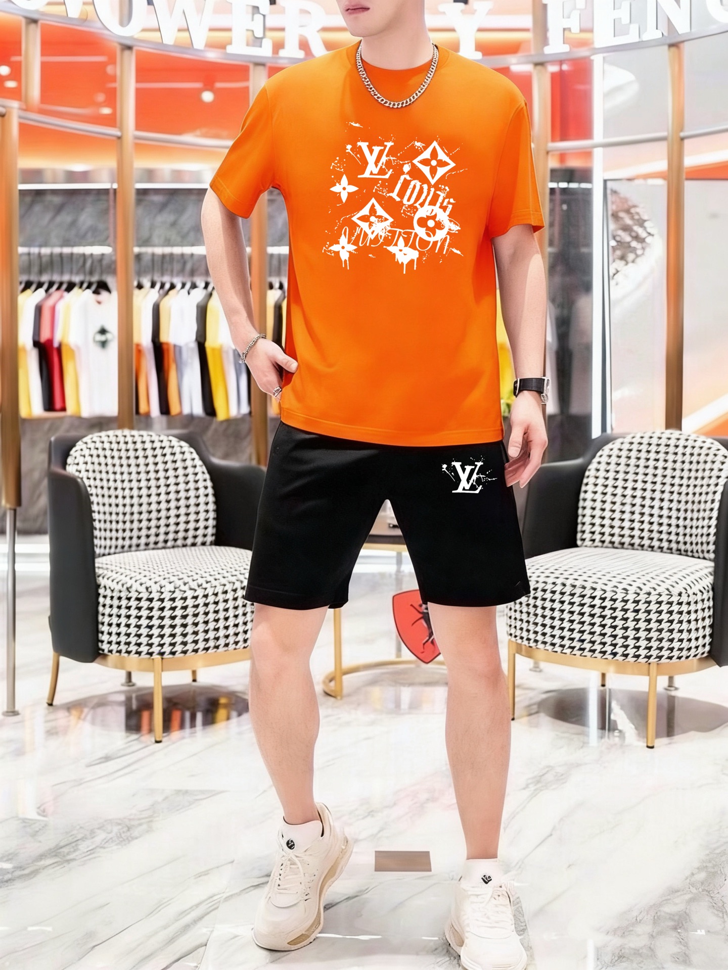 P120 Marca: LV 2026 ¡Nuevo traje corto de manga corta para hombre! ¡Ventas sincrónicas en el sitio web oficial! ¡Versió…