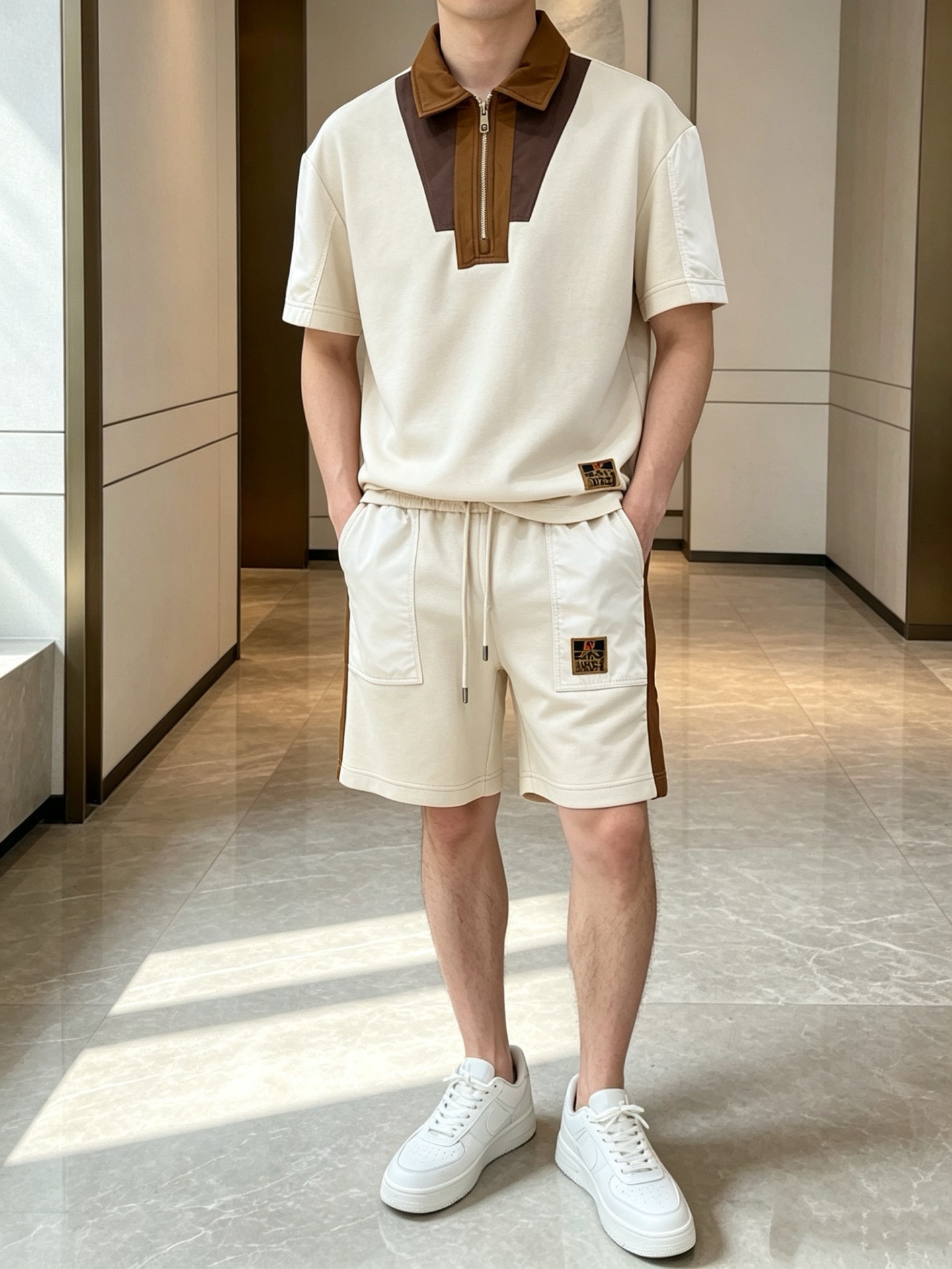P290 Marca: LV 2026 último estilo de verano, mismo estilo para hombres y mujeres, traje de pantalones cortos de camiset…