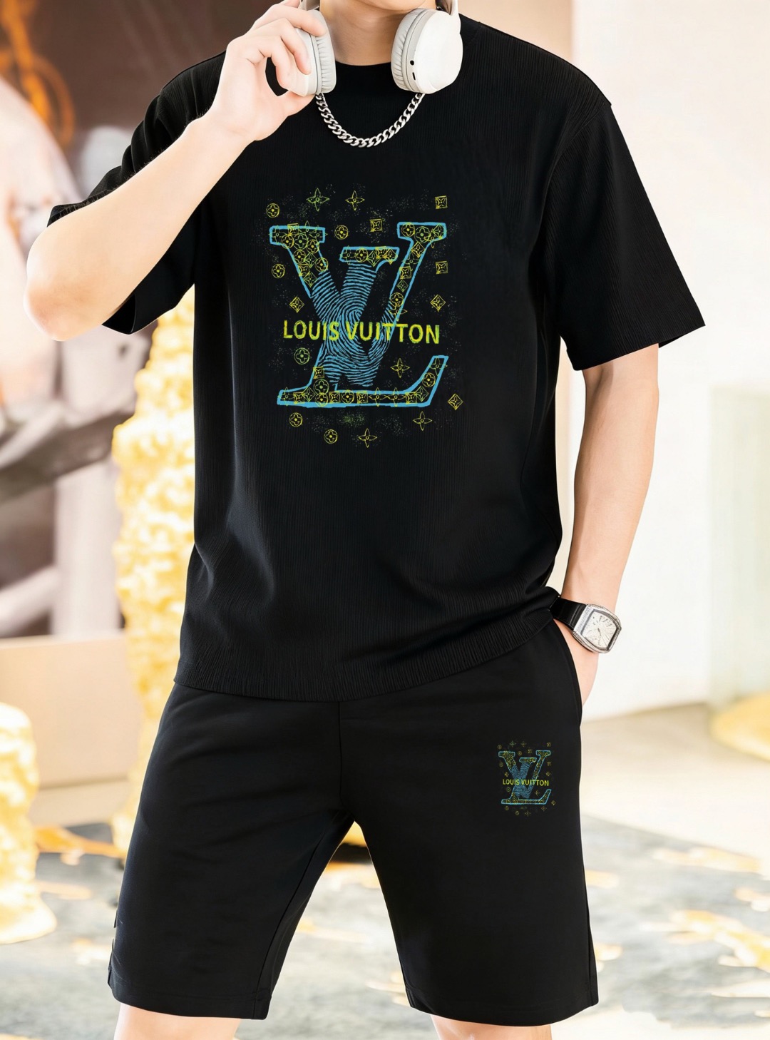 P120 Marca: LV 2026 ¡Nuevo traje corto de manga corta para hombre! ¡Ventas sincrónicas en el sitio web oficial! ¡Versió…