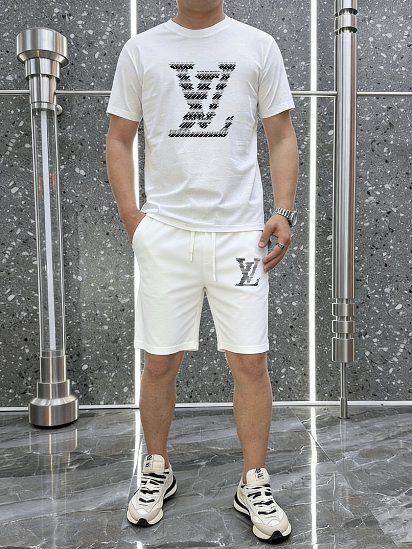 P120 Marca: LV 2026 ¡Nuevo traje corto de manga corta para hombre! ¡Ventas sincrónicas en el sitio web oficial! ¡Versió…