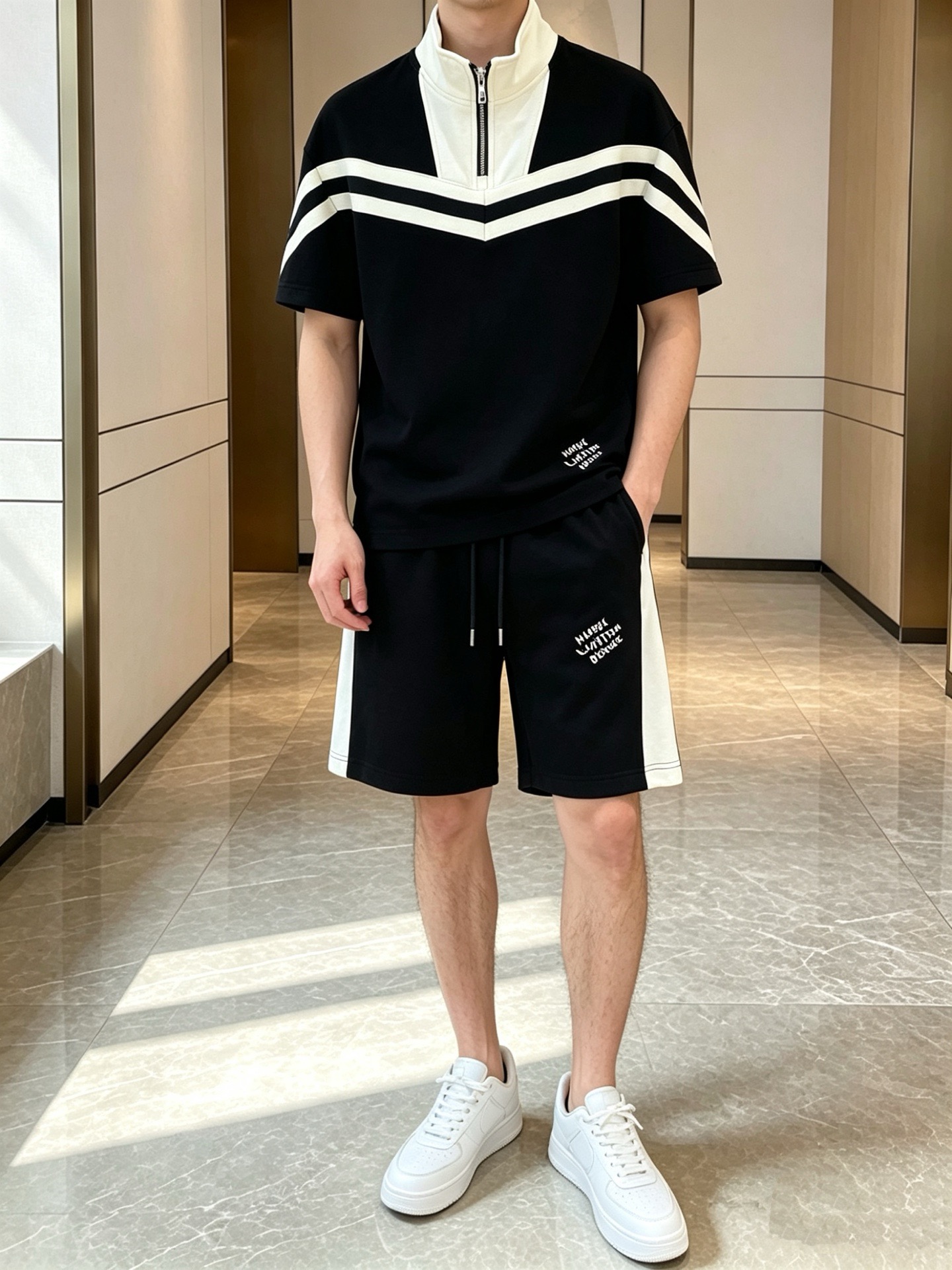 P290 Marca: LV 2026 último estilo de verano, mismo estilo para hombres y mujeres, traje de pantalones cortos de camiset…