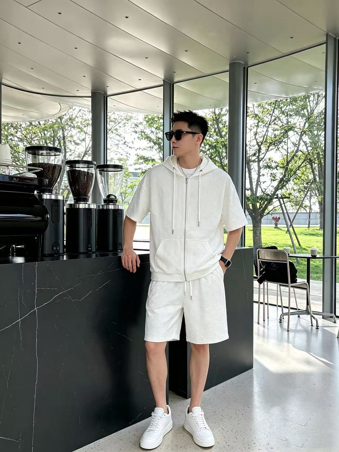 P290 Marca: LV 2026 último estilo de verano, mismo estilo para hombres y mujeres, traje de pantalones cortos de camiset…