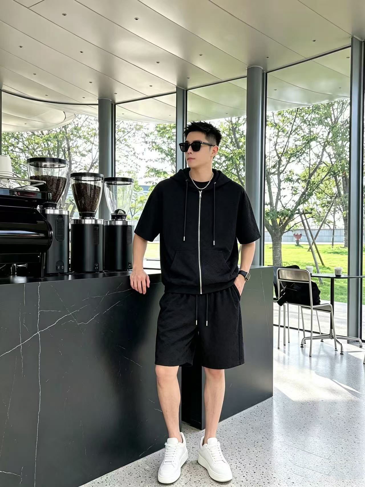 P290 Marca: LV 2026 último estilo de verano, mismo estilo para hombres y mujeres, traje de pantalones cortos de camiset…