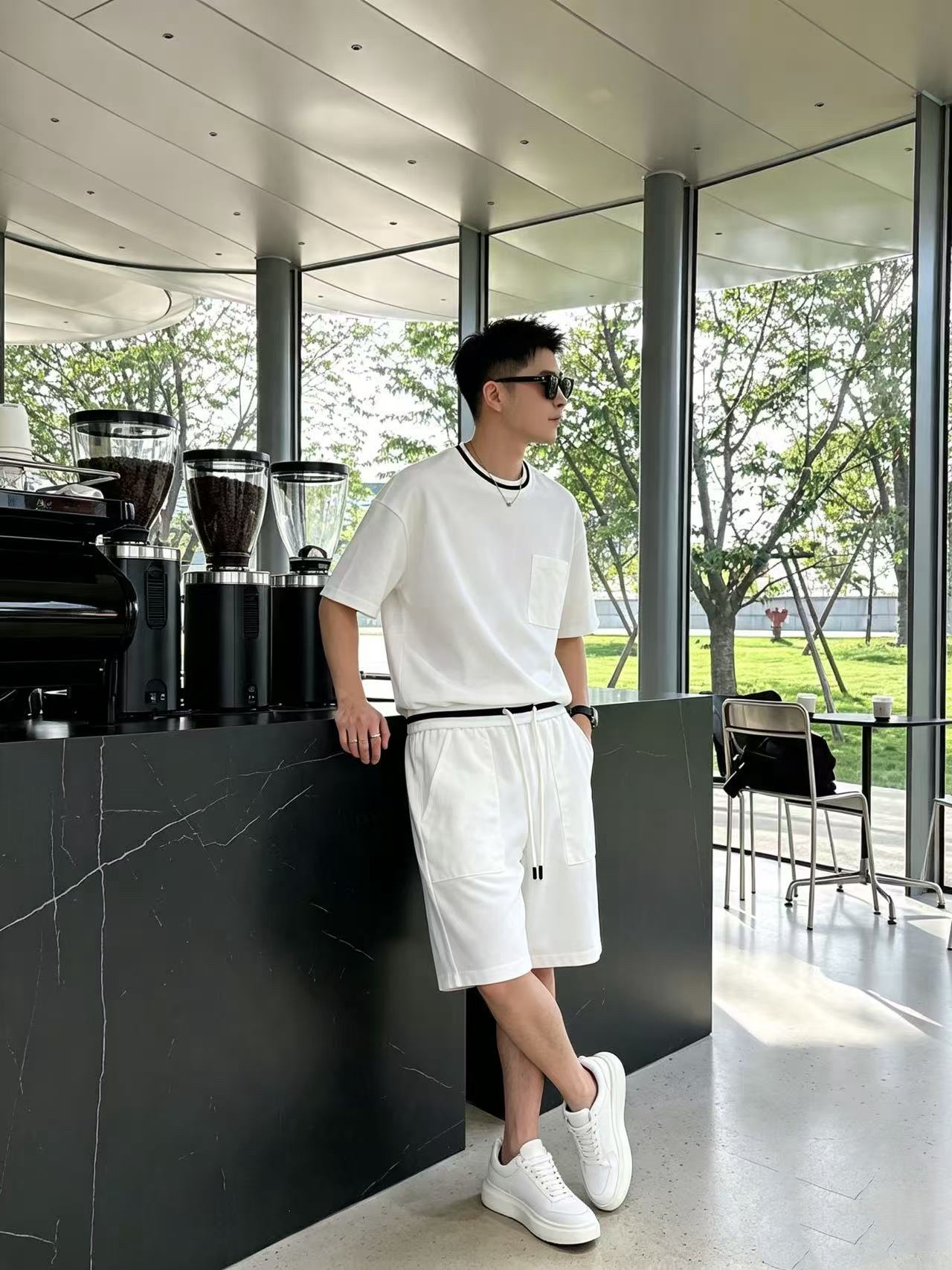 P290 Marca: LV 2026 último estilo de verano, mismo estilo para hombres y mujeres, traje de pantalones cortos de camiset…