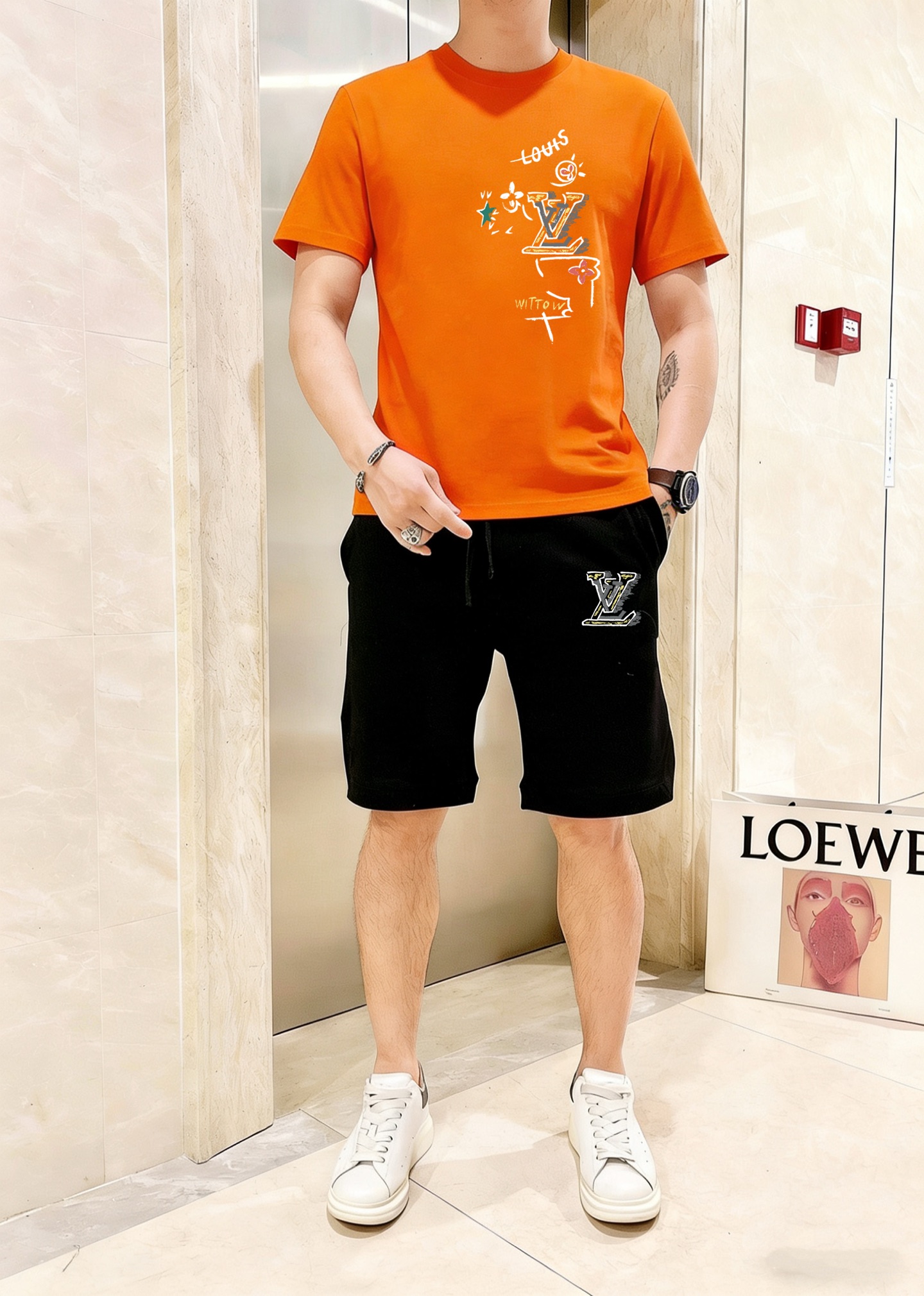 P120 Marca: LV 2026 ¡Nuevo traje corto de manga corta para hombre! ¡Ventas sincrónicas en el sitio web oficial! ¡Versió…