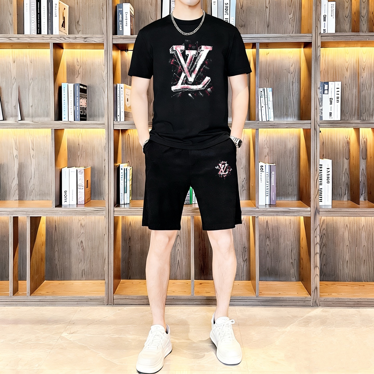 P120 Marca: LV 2026 ¡Nuevo traje corto de manga corta para hombre! ¡Ventas sincrónicas en el sitio web oficial! ¡Versió…