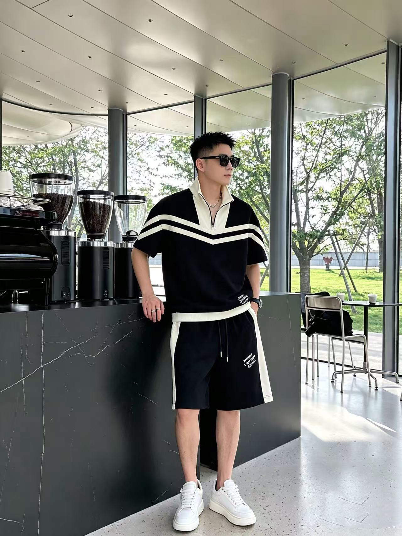 P290 Marca: LV 2026 último estilo de verano, mismo estilo para hombres y mujeres, traje de pantalones cortos de camiset…