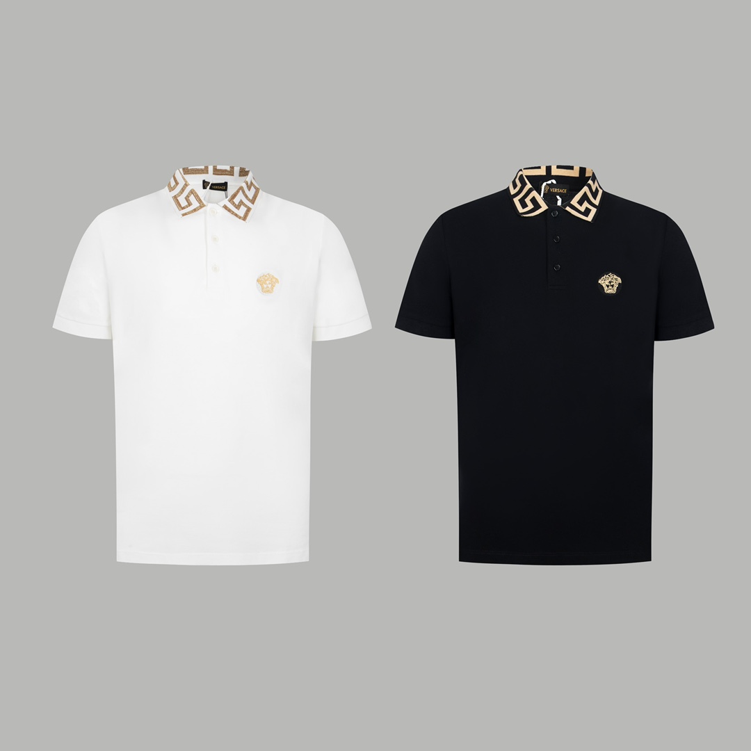 Versace Ropa Camiseta Outlet de venta en línea
 Bordado Algodón Manga corta