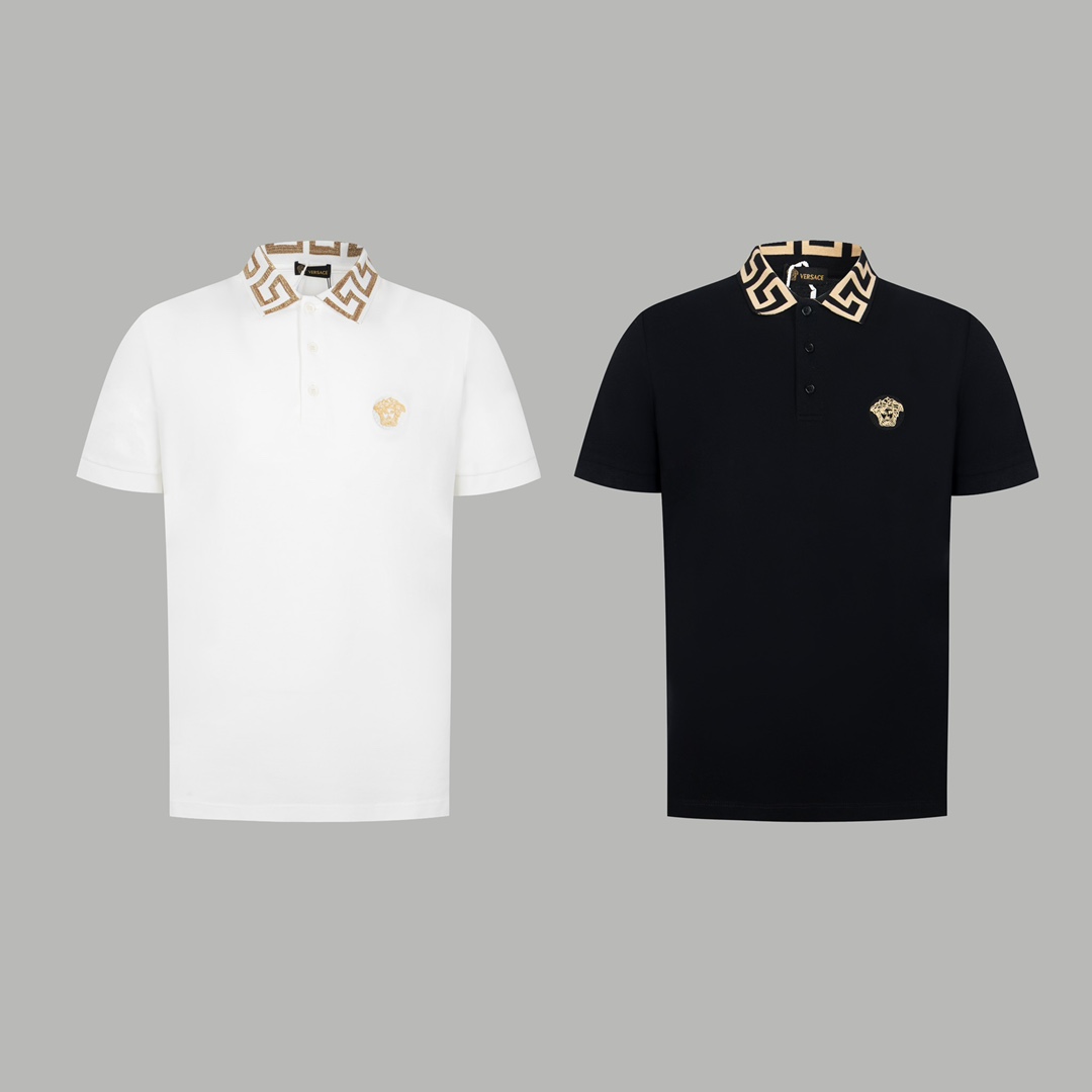 Versión alta CELINE 2023 nuevo polo, bordado de logo Arco de Triunfo 4D con hilo mate, cuello vuelto, manga corta, tela…