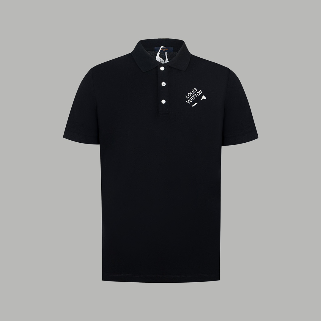 Louis Vuitton Clothing Polo T-Shirt Embroidery Cotton Spring/Summer Collection Short Sleeve