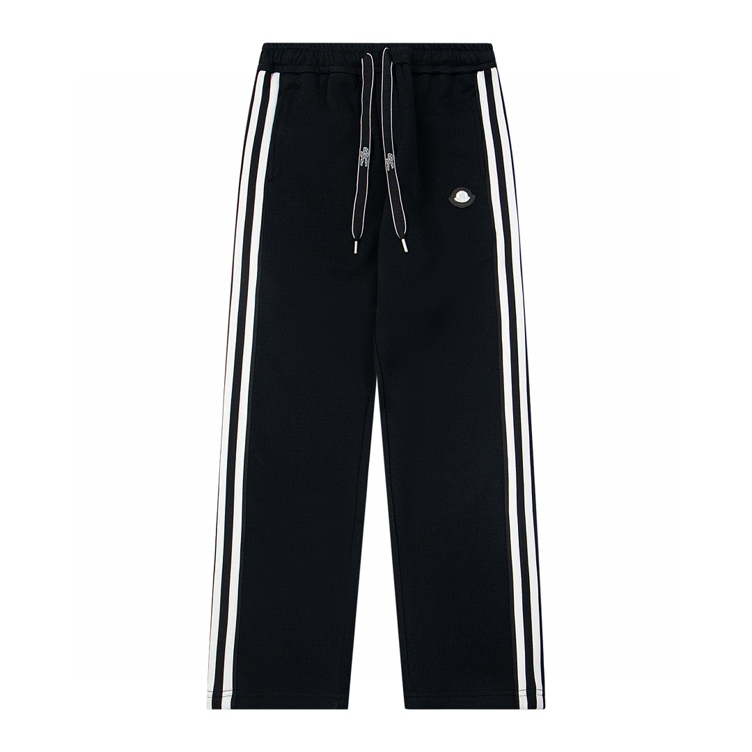 Pantalones de chándal rectos de tejido de color con bordado de letras nuevo estilo Moncler, casuales para parejas, larg…