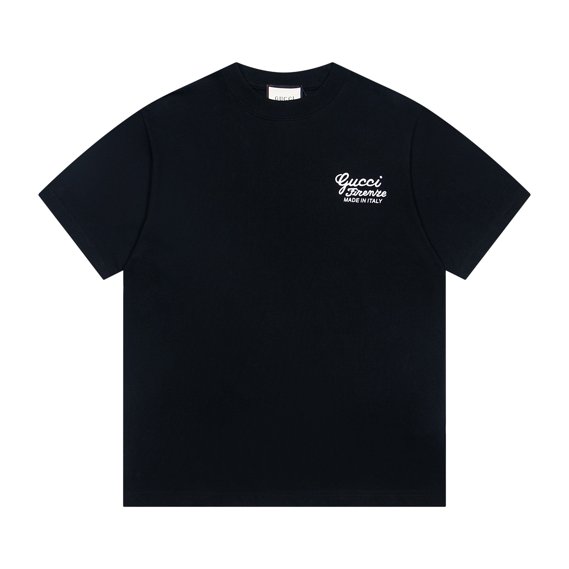 Camiseta de cuello redondo de Gucci, nuevo modelo 25SS, con estampado de logo minimalista. 【Popular en Xiaohongshu｜Mism…