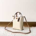 Coach Mini Bags Tote Bags Lychee Pattern Cowhide Willow Mini