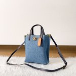 Coach Tote Bags Lychee Pattern Cowhide Willow Mini