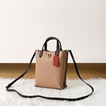 Coach Mini Bags Tote Bags Lychee Pattern Cowhide Willow Mini