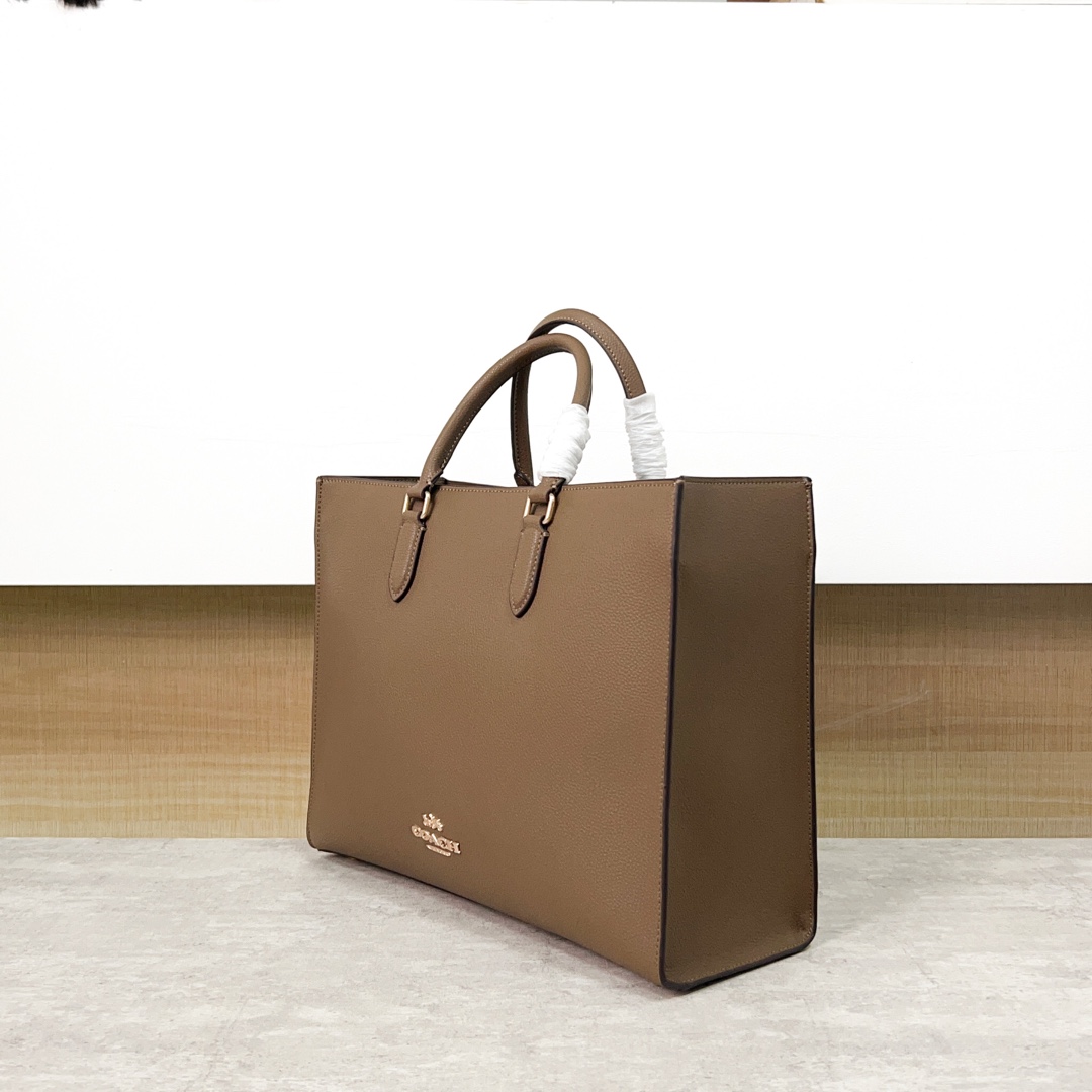 コーチ マギートートバッグ 大小サイズ ロゴ入り・純色選択可