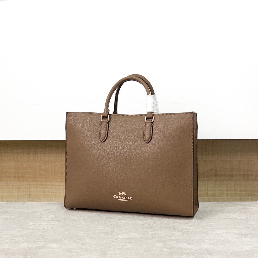 コーチ マギートートバッグ 大小サイズ ロゴ入り・純色選択可