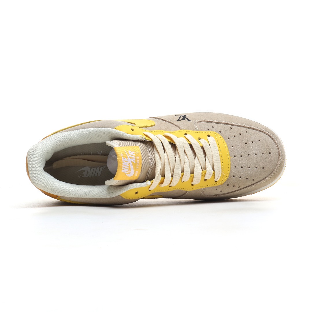 黄橙灰定制色 Nike Air Force 1 Low 07 x Louis Vuitton 棕黄 HQ2037-322