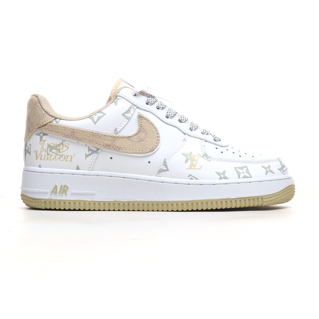 NIke Air Force 1 '07 Low “LV联名暗夜精灵--卡其牛仔”空军一号 低帮 运动鞋 休闲鞋 CV0670-100