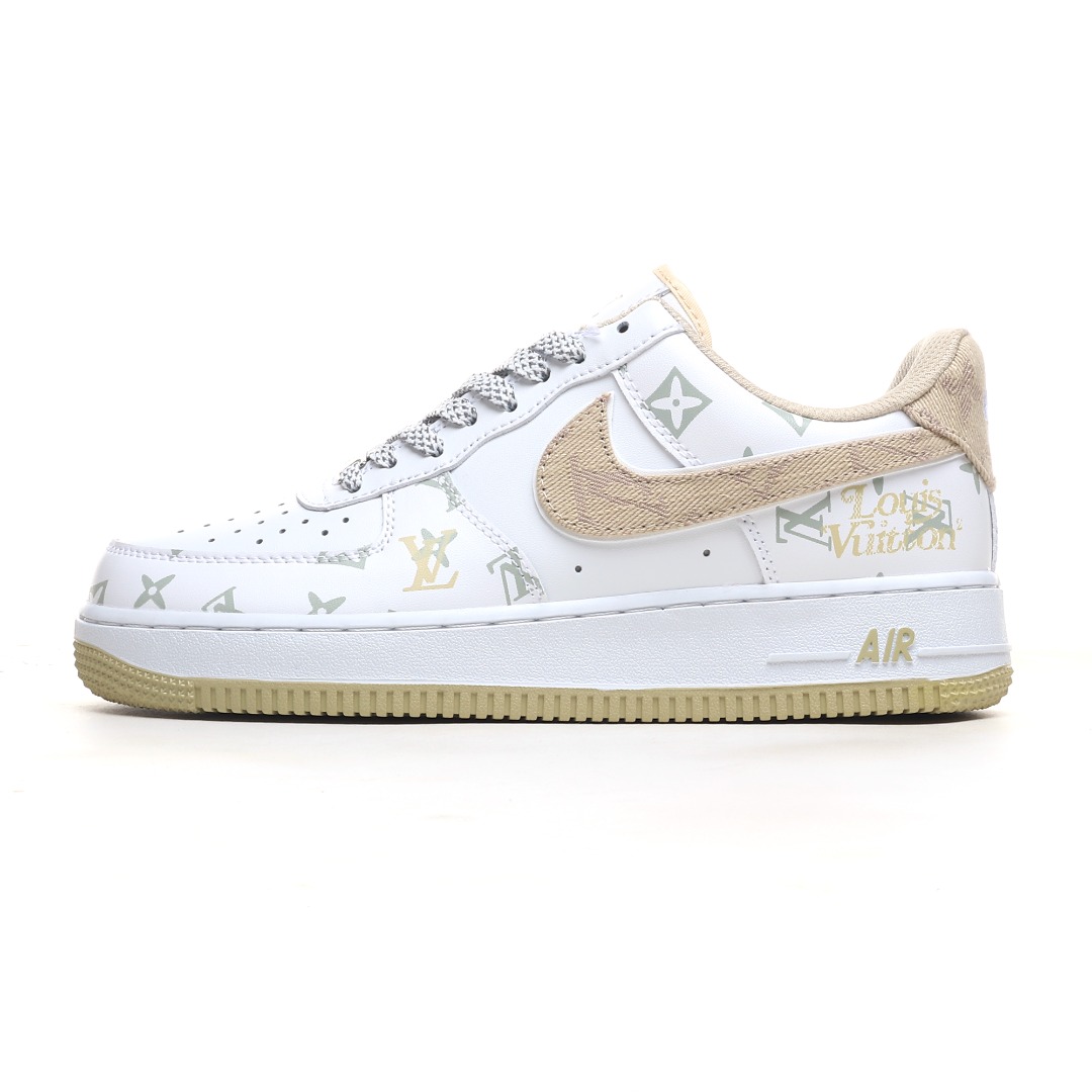NIke Air Force 1 ’07 Low “LV联名暗夜精灵–卡其牛仔”空军一号 低帮 运动鞋 休闲鞋 CV0670-100