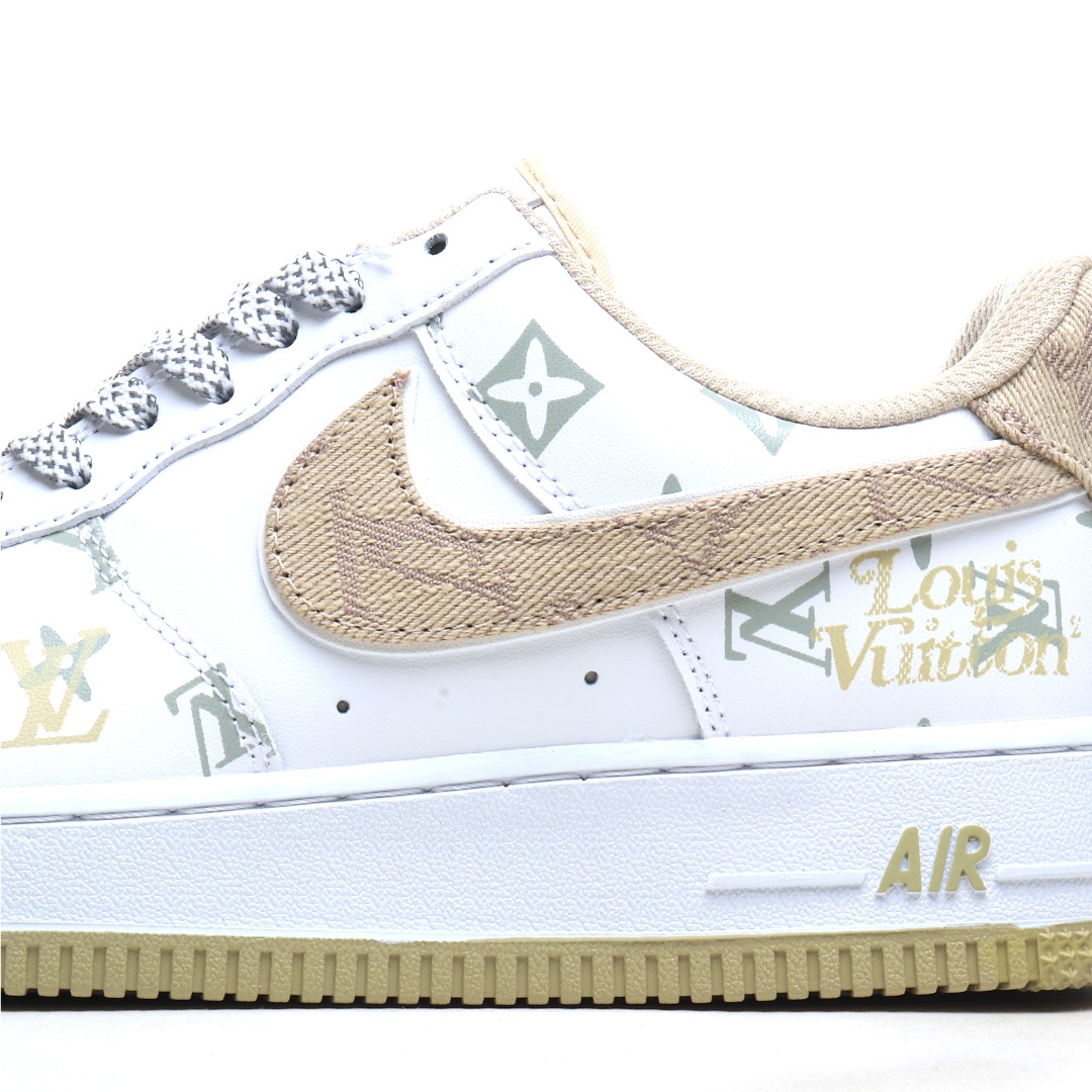 NIke Air Force 1 '07 Low “LV联名暗夜精灵--卡其牛仔”空军一号 低帮 运动鞋 休闲鞋 CV0670-100