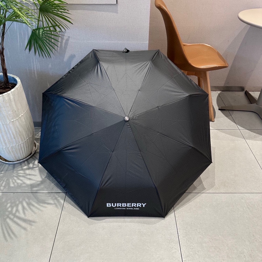 BURBERRY巴宝莉经典款回归三折自动折叠晴雨伞年度巅峰之作经典高雅时髦这就是被称为英国BURBERR