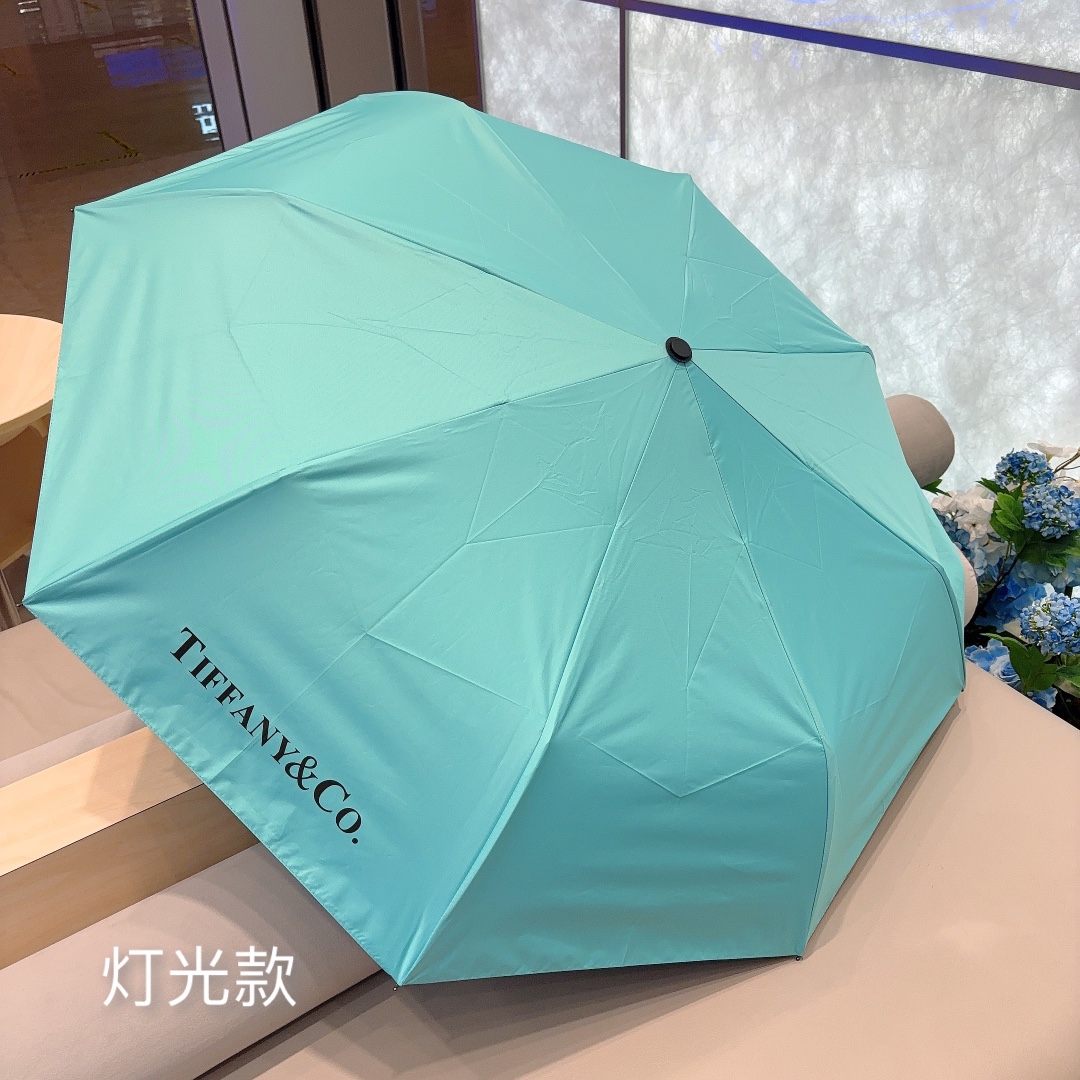 Tiffany蒂芙尼灯光款时尚独特三折自动折叠晴雨伞火爆来袭夏日里的小清新高效阻隔紫外线涂层有伞随行晴雨