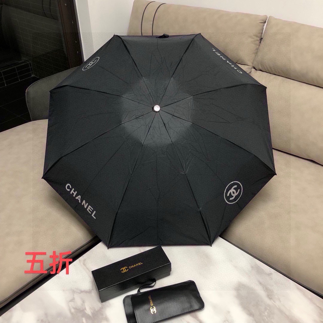 CHANEL香奈儿经典爆款五折手动折叠晴雨伞选用台湾进口UV防紫外线伞布原单代工级品质