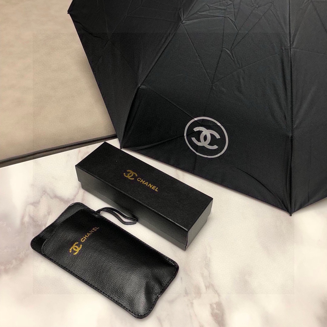CHANEL香奈儿经典爆款五折手动折叠晴雨伞选用台湾进口UV防紫外线伞布原单代工级品质